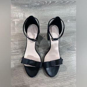 Ted Baker Women Leather Bow Accents Sandals Size 10 US Black